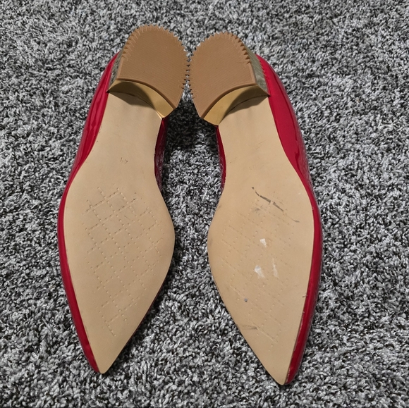 Girotti Classic Heeled Shoes 28637 Patent Cherry Red Gold Heel Pumps - Picture 8 of 10